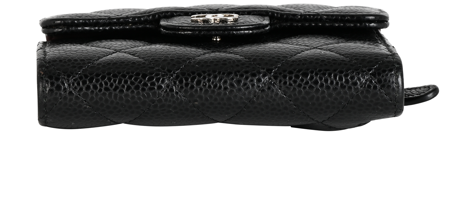 Chanel Classic Flap Wallet, &pound;475, Accessories, Black, Caviar Leather, Top view